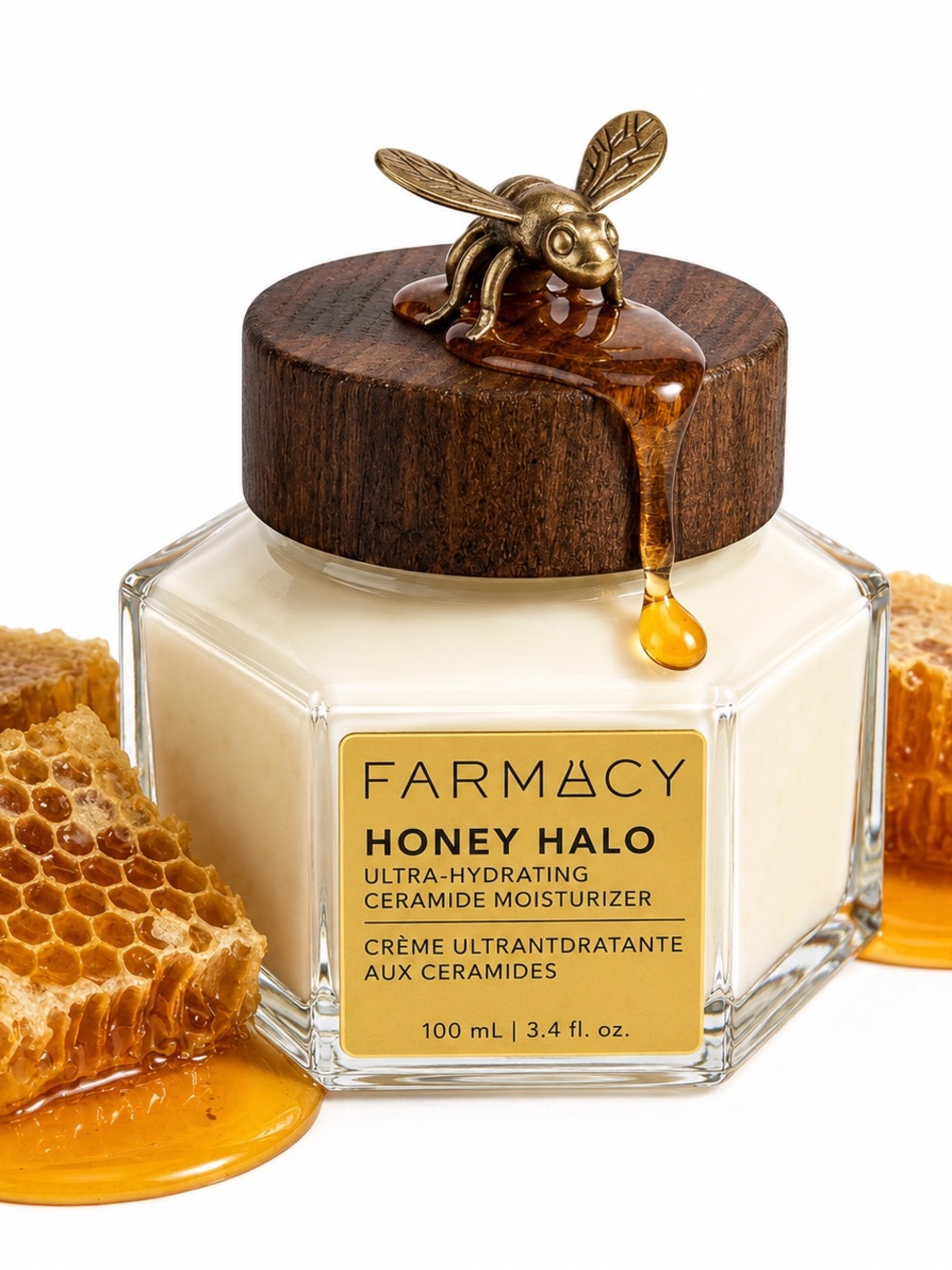 Farmacy Honey Halo Ceramide Moisturizer Jumbo 3.4 oz NIB Hydrating Cream